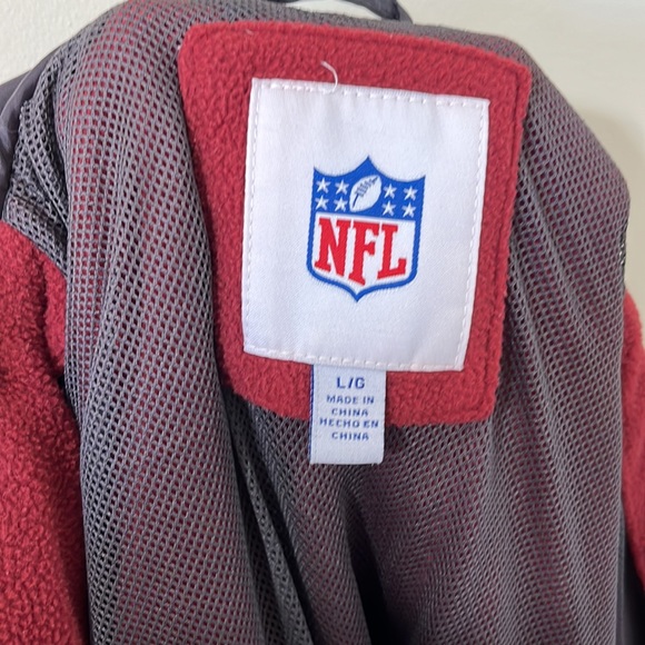 NFL Men's Washington Commanders Burgundy Dark Grey Full Zip Hooded Sweatshirt L - Picture 8 of 10